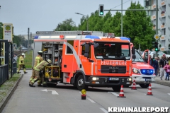 Feuerwehr am Unfallort.|Foto: DLB