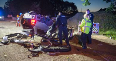 Audi-Fahrer flüchtet vor Polizei – Auto flog über Panke und überschlug sich Audi-Fahrer flüchtet vor Polizei – Auto flog über Panke und überschlug sich
