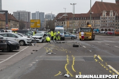 Der Unfallort auf der Grunerstraße in Mitte.|Foto: CSH/ Kriminalreport